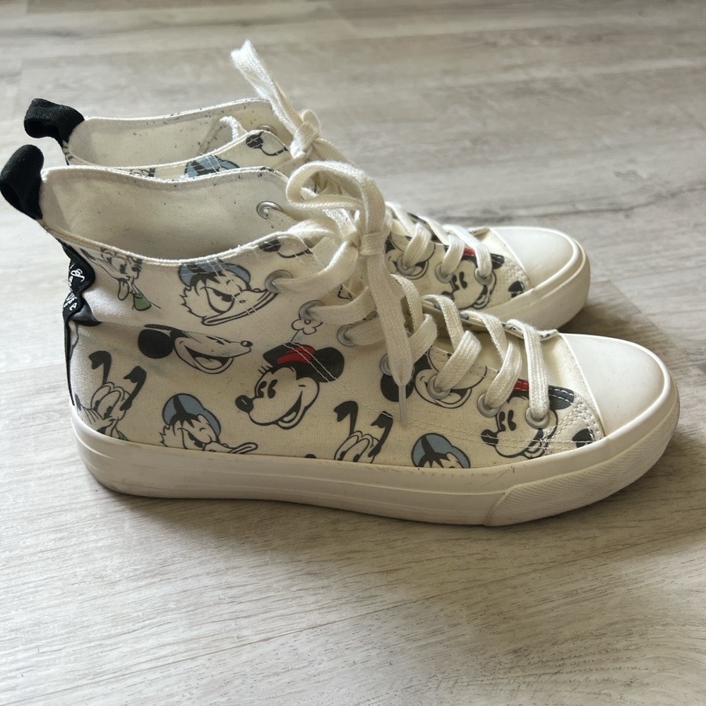 Disney character high top sneakers size 8